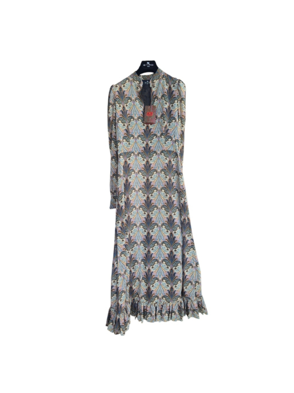 NWT ETRO Paisley Print Ruffle Maxi Dress Size IT 42 US 6 Style 1529895 - Picture 1 of 14